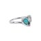 925 Sterling Silver Heart Ring with Turquoise