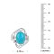 925 Sterling Silver Flower Ring with Turquoise