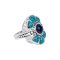 925 Sterling Silver Ring with Turquoise with Lapis Lazuli