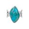 925 Sterling Silver Ring with Turquoise