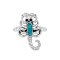 925 Sterling Silver Scorpion Ring with Turquoise