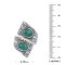 925 Sterling Silver Bypass Ring with Turquoise