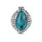 925 Sterling Silver Leaf Ring with Turquoise