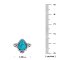 925 Sterling Silver Ring with Pear Turquoise