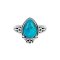 925 Sterling Silver Ring with Pear Turquoise
