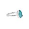 925 Sterling Silver Shell Ring with Blue Turquoise
