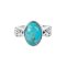 925 Sterling Silver Ring with Blue Turquoise