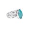 925 Sterling Silver Ring with Blue Turquoise