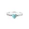 925 Sterling Silver Heart Ring with Blue Turquoise