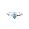 925 Sterling Silver Pears Ring with Blue Turquoise