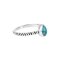 925 Sterling Silver Pears Ring with Blue Turquoise