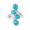 925 Sterling Silver Ring with Blue Turquoise