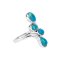 925 Sterling Silver Ring with Blue Turquoise