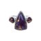 925 Sterling Silver Ring with Compressed Purple Turquoise