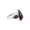 925 Sterling Silver Ring with Compressed Purple Turquoise