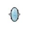 925 Sterling Silver Ring with Larimar
