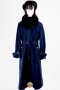 เช่าเสื้อโค้ทผู้หญิง รุ่น   Fox Fur collar Evening  Blue Coat  2006GCL755FABL1