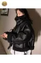 เช่าเสื้อกันหนาว รุ่น Black Oversized High Neck Puffer Jacket WINTERCLOTHFA0294