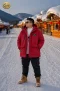 เช่าเสื้อกันหนาว รุ่น  Red Plus Size Hooded Padded Jacket WINTERCLOTHFA0114