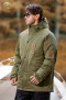 เช่าเสื้อกันหนาว รุ่น Plus Size Hooded Padded Parka Jacket - Army Green WINTERCLOTHFA0113