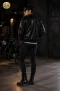 เช่าเสื้อกันหนาว รุ่นแจ็กเกตหนังบุขนด้านใน สีดำ Leather Jacket WINTERCLOTHFA0279
