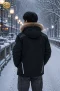 เช่าเสื้อกันหนาว Men’s Black Fur Hood Winter Parka WINTERCLOTHFA0124