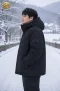 เช่าเสื้อกันหนาว Men's Black Hooded Winter Parka WINTERCLOTHFA0125
