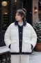 เช่าเสื้อกันหนาว รุ่น Denim Contrast Puffer Jacket WINTERCLOTHFA0121