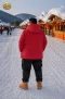 เช่าเสื้อกันหนาว รุ่น  Red Plus Size Hooded Padded Jacket WINTERCLOTHFA0114