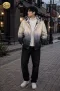 เช่าเสื้อกันหนาว รุ่น Plus Size Hooded Padded Parka Jacket – Cream & Black WINTERCLOTHFA0284