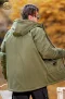 เช่าเสื้อกันหนาว รุ่น Plus Size Hooded Padded Parka Jacket - Army Green WINTERCLOTHFA0113
