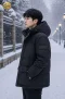 เช่าเสื้อกันMen’s Black Arctic Puffer Jacket WINTERCLOTHFA0123