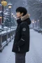 เช่าเสื้อกันหนาว Men’s Black Fur Hood Winter Parka WINTERCLOTHFA0124