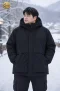 เช่าเสื้อกันหนาว Men's Black Hooded Winter Parka WINTERCLOTHFA0125