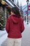 เช่าเสื้อหนังBurgundy Faux Leather Fur-Lined Hooded Jacket WINTERCLOTHFA0281