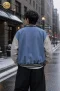เช่าแจ็กเกตยีนส์ทรง Varsity สีฟ้า Denim Varsity Jacket WINTERCLOTHFA0282