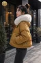 เช่าเสื้อกันหนาว รุ่น Mocha Fur Hooded Puffer Jacket WINTERCLOTHFA0103