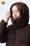 เช่าเสื้อกันหนาว รุ่น Brown Hooded Puffer Jacket WINTERCLOTHFA0289