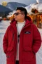 เช่าเสื้อกันหนาว รุ่น  Red Plus Size Hooded Padded Jacket WINTERCLOTHFA0114