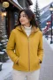 เช่าชุด Mustard Faux Leather Fur-Lined Hooded Jacket WINTERCLOTHFA0280