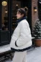 เช่าเสื้อกันหนาว รุ่น Denim Contrast Puffer Jacket WINTERCLOTHFA0121