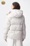 เช่าเสื้อกันหนาว รุ่น Light Beige Hooded Puffer Jacket WINTERCLOTHFA0285 / WINTERCLOTHFA0286