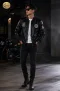 เช่าเสื้อกันหนาว รุ่นแจ็กเกตหนังบุขนด้านใน สีดำ Leather Jacket WINTERCLOTHFA0279