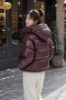 เช่าเสื้อกันหนาว รุ่น Chocolate Gloss Hooded Puffer Jacket WINTERCLOTHFA0105