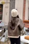 เช่าเสื้อกันหนาว รุ่น Grey PU Leather Sherpa Jacket WINTERCLOTHFA0004