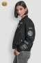เช่าเสื้อกันหนาว รุ่น Black Logo Patch Bomber Jacket WINTERCLOTHFA0298