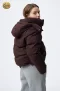 เช่าเสื้อกันหนาว รุ่น Brown Hooded Puffer Jacket WINTERCLOTHFA0289