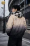 เช่าเสื้อกันหนาว รุ่น Plus Size Hooded Padded Parka Jacket – Cream & Black WINTERCLOTHFA0284