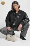 เช่าเสื้อกันหนาว รุ่น Black Logo Patch Bomber Jacket WINTERCLOTHFA0298