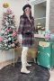เช่าเสื้อโค้ทผู้หญิง รุ่น  Purple Rich Rose Plaid Double Breaseted	902GCL084FAMXS1